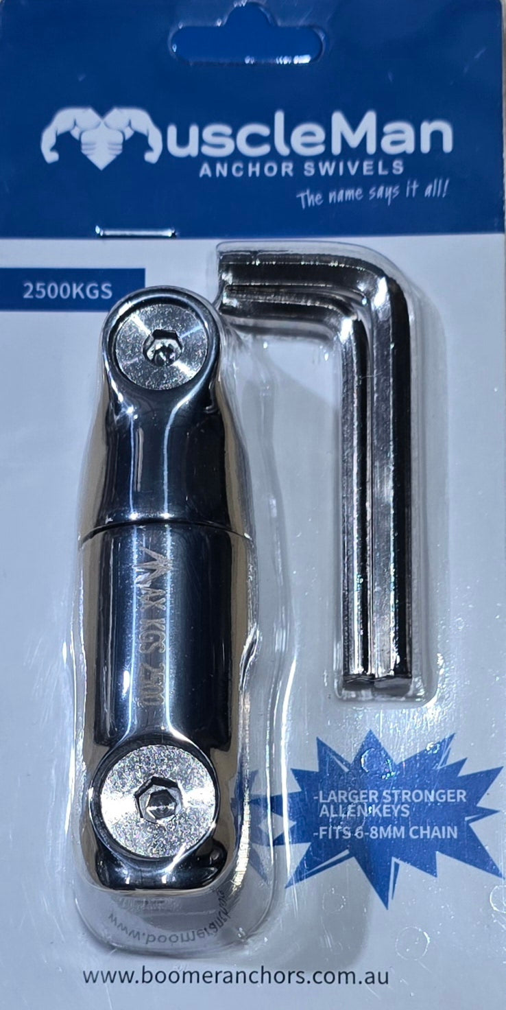 MUSCLEMAN anchor Swivel - "FREIGHT FREE FOR ALL ITEMS" - when added to your anchor of choice