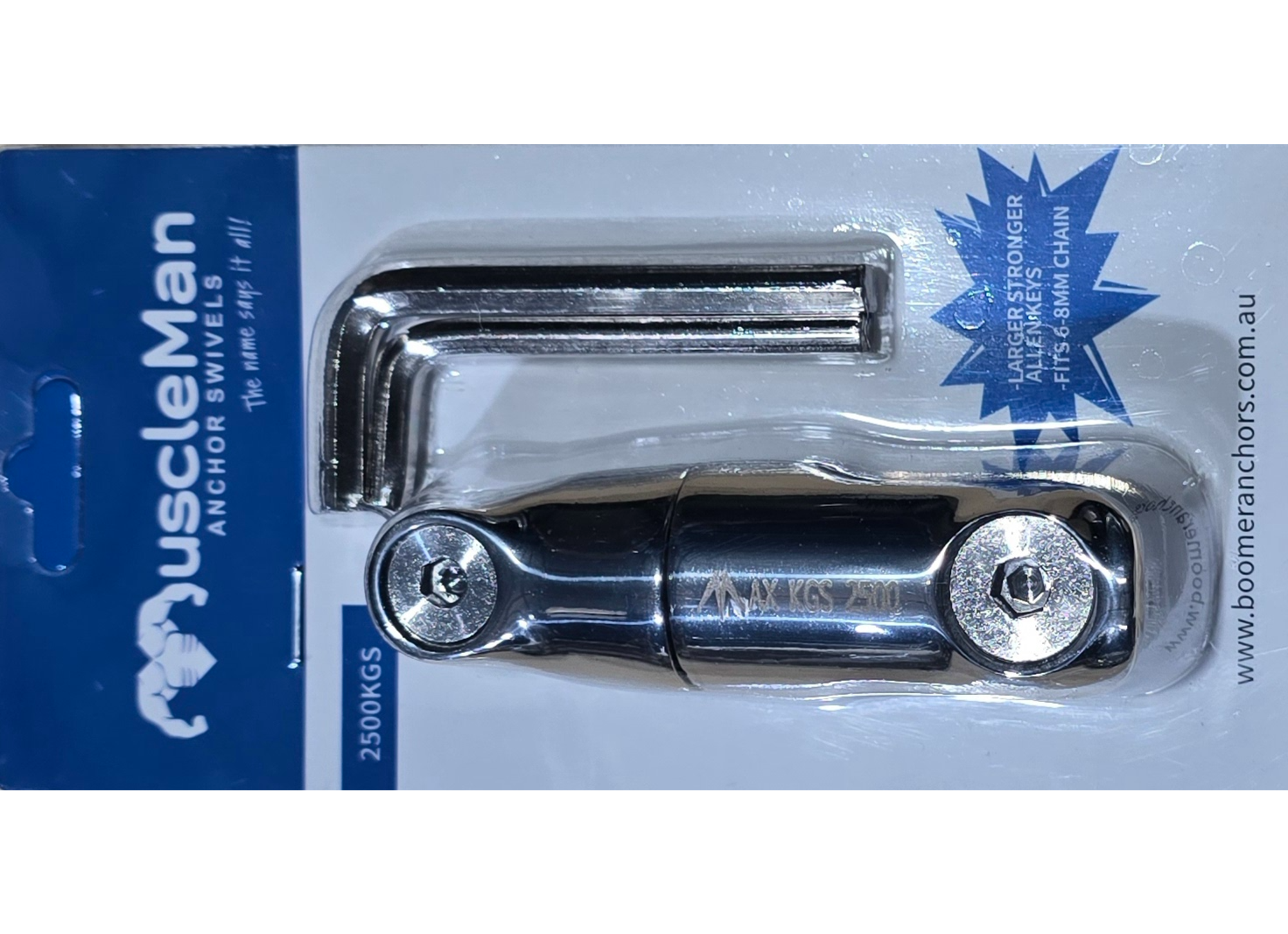 MUSCLEMAN anchor Swivel - "FREIGHT FREE FOR ALL ITEMS" - when added to your anchor of choice
