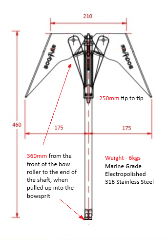BOOMER ALL TERRAIN ANCHOR - 3.5 to 9m  boats